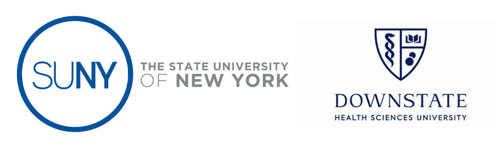 State University of New York and Downstate Health Sciences University logos